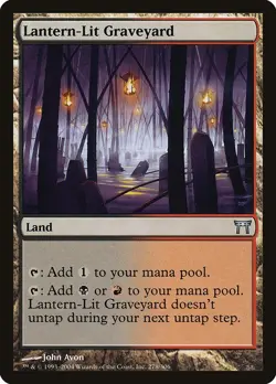 Lantern-Lit Graveyard 1x FOIL CHK MTG Champions of Kamigawa Uncommon NM land - Image 1