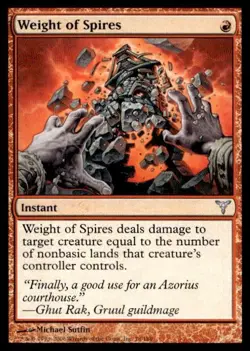 MTG Dissension Weight of Spires Uncommon - Image 1