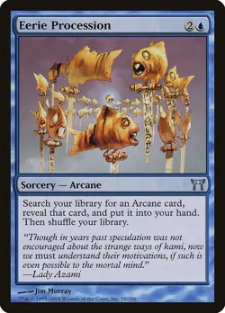 Eerie Procession 1x FOIL CHK MTG Champions of Kamigawa Uncommon NM blue - Image 1