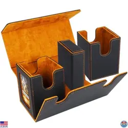 AFIING MTG Commander Deck Box 200 Double Sleeved Cards Storage, 3-in-1 Magnetic - Image 3