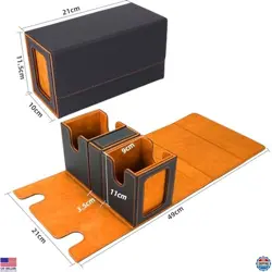 AFIING MTG Commander Deck Box 200 Double Sleeved Cards Storage, 3-in-1 Magnetic - Image 4