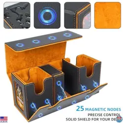 AFIING MTG Commander Deck Box 200 Double Sleeved Cards Storage, 3-in-1 Magnetic - Image 5