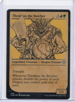 Thrakkus the Butcher 440/361 Baldur’s Gate Showcase Foil MTG Uncommon LP - Image 1