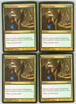 MTG Gaze of Granite IDW Media Promo x 4 NM Never Played Play Set Free Ship! - Image 1
