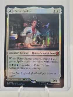 FOIL PETER PARKER // AMAZING SPIDER-MAN mtg NM Marvel's Spider-Man 1 Mythic - Image 1
