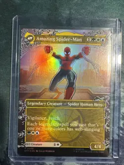 Peter Parker FOIL Borderless 208 Marvel’s Spider-Man SPM MTG Mythic Unplayed NM - Image 2