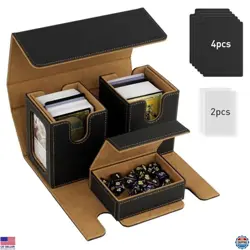 TiMOVO MTG Deck Box - Premium Case for 200+ Double-Sleeved Cards & Dice Tray - Image 1