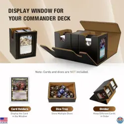 TiMOVO MTG Deck Box - Premium Case for 200+ Double-Sleeved Cards & Dice Tray - Image 4