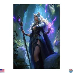 100 Cat Warlock MTG Card Sleeves + 100 Inner Sleeves - Textured Art for Cards - Image 1