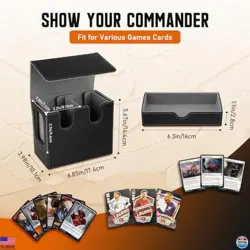 TiMOVO MTG Commander Deck Box - Leather Case for 400+ Cards, 6 Dividers, Dice - Image 2