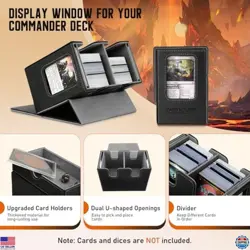 TiMOVO MTG Commander Deck Box - Leather Case for 400+ Cards, 6 Dividers, Dice - Image 5