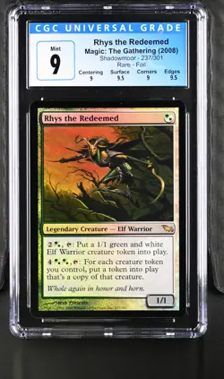RHYS THE REDEEMED Shadowmoor Foil Rare CGC 9 Q++ MTG EDH [Nostalgium] - Image 1