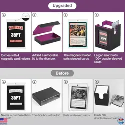 Kabinka Commander Deck Box - 5-in-1 Card Storage for MTG, Holds 400+ Cards, - Image 2
