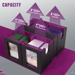 Kabinka Commander Deck Box - 5-in-1 Card Storage for MTG, Holds 400+ Cards, - Image 3