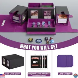 Kabinka Commander Deck Box - 5-in-1 Card Storage for MTG, Holds 400+ Cards, - Image 5