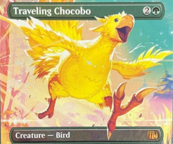 MTG Final Fantasy Traveling Chocobo Foil Borderless #406 English Mint F/S Japan - Image 2