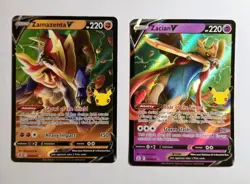 Pokemon TCG: ZACIAN V & ZAMAZENTA V - Celebrations 25th Anniv 16/25 & 18/25 - Image 1