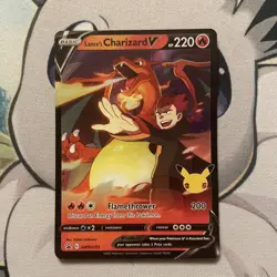 Pokemon 25th Celebrations - Lance’s Charizard V - SWSH133 - Full Art Rare - MINT - Image 1
