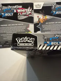 Pokemon Scarlet Violet Black Bolt White Flare Poster Collection Box Lot of 3 - Image 3