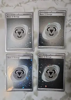 Pokemon Holo Steel Energy Lot 4 Cards - Multiple Swirls MINTY FRESH - Image 1