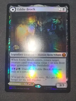 MTG Prerelease FOIL EDDIE BROCK VENOM LETHAL PROTECTOR Spider-Man PROMO - Image 1