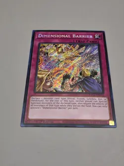 YuGiOh Dimensional Barrier RA01-EN072 Secret Rare NM 1st Ed - Image 1