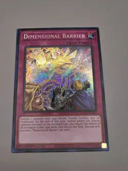 YuGiOh Dimensional Barrier RA01-EN072 Secret Rare NM 1st Ed - Image 2