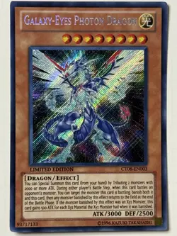 Yugioh! HP Galaxy-Eyes Photon Dragon - CT08-EN003 - Secret Rare NEAR MINT / VLP - Image 1