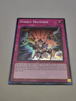 Yugioh Evenly Matched RA01-EN074 Super Rare 1st Edition NM - Image 1