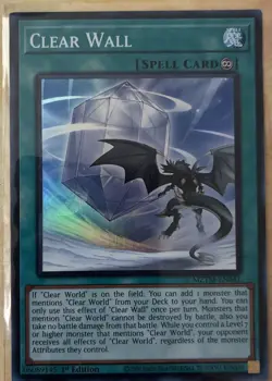 Yugioh! Clear Wall - MZTM-EN041 - Super Rare - 1st Edition Near Mint, English - Image 1