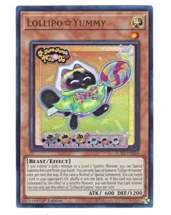 YUGIOH LOLLIPOP YUMMY ULTRA RARE 1ST NEAR MINT JUSH-EN018 2025 NEW - Image 1