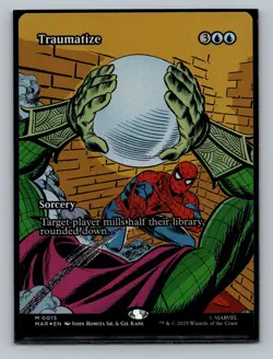 2025 MTG Marvel Spider-Man Traumatize (Borderless) Foil 0015 (M) MAR - Image 1