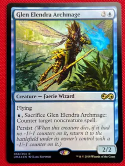 MTG Foil 1X Glen Elendra Archmage X1 Ultimate Masters Magic - NM/MT - Image 1