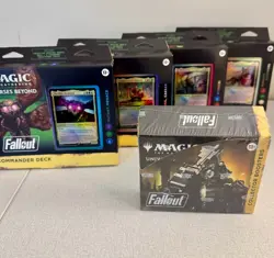 Fallout Magic The Gathering Collector Booster Box + 4 Commander Decks ALL SEALED - Image 1
