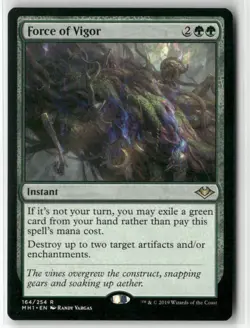 Magic The Gathering Modern Horizons- Force of Vigor - Rare #164 - Image 1