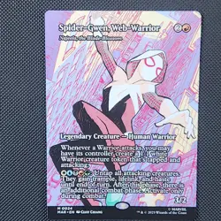 Spider-Gwen, Web-Warrior 0024 Borderless MTG Spider-Man Non-Foil NM/M - Image 1