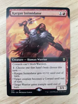 MTG Kargan Intimidator Extended Art Regular #347 Zendikar Rising M/NM Rare - Image 1