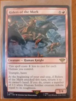 Riders Of The Mark Magic The Gathering Lord Of The Rings 827 MTG Human Red Rare - Image 1
