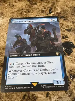 CORSAIRS OF UMBAR Magic MTG Lord of the Rings LTR Extended Art - Image 1