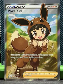 Pokemon TCG Shining Fates Poke Kid Full Art Ultra Rare Card 070/072 NM - Image 1