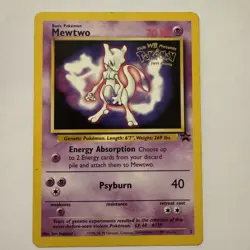 Mewtwo # 3 LP/ MP Promo Kids WB Presents The First Movie Card Pokemon TCG - Image 1