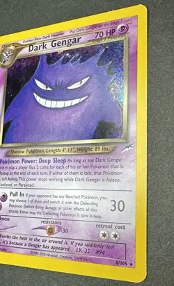 Pokemon TCG Neo Destiny Dark Gengar Holo Card 6/105 Unlimited Rare MP - Image 3