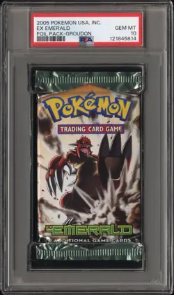 Pokemon EX Emerald Groudon Booster Pack PSA 10 2005 Graded New Cert Low Pop 6 - Image 1