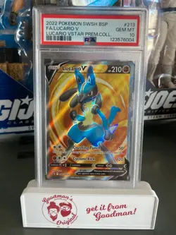 2022 Pokemon SWSH Black Star Promo - LUCARIO VSTAR #213 - PSA 10, GEM MINT - Image 1