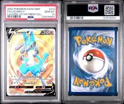 2022 Pokemon SWSH Black Star Promo - LUCARIO VSTAR #213 - PSA 10, GEM MINT - Image 5