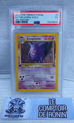 Carte Pokemon : Ectoplasma 5/62 Holo Edition 1 Wizards Fossile FR PSA 3 - Image 1