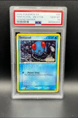 Pokemon Ex Rev Foil Tentacool 2006 Legend Maker PSA 10! 💎 - Image 1