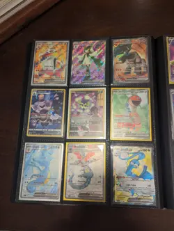 Pokemon TCG Binder with 216 Near Mint Cards - IRs, Full Arts, Exs, Play Stamps - Image 4