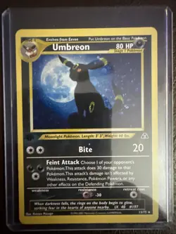Pokemon TCG Umbreon Neo Discovery Holo Rare - Image 1