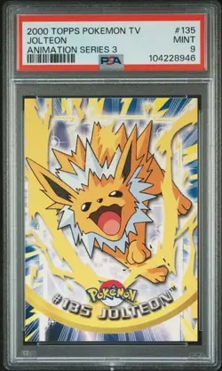PSA 9 JOLTEON 135 TOPPS POKEMON TV ANIMATION SERIES 3 2000 *NON HOLO FOIL* - Image 1